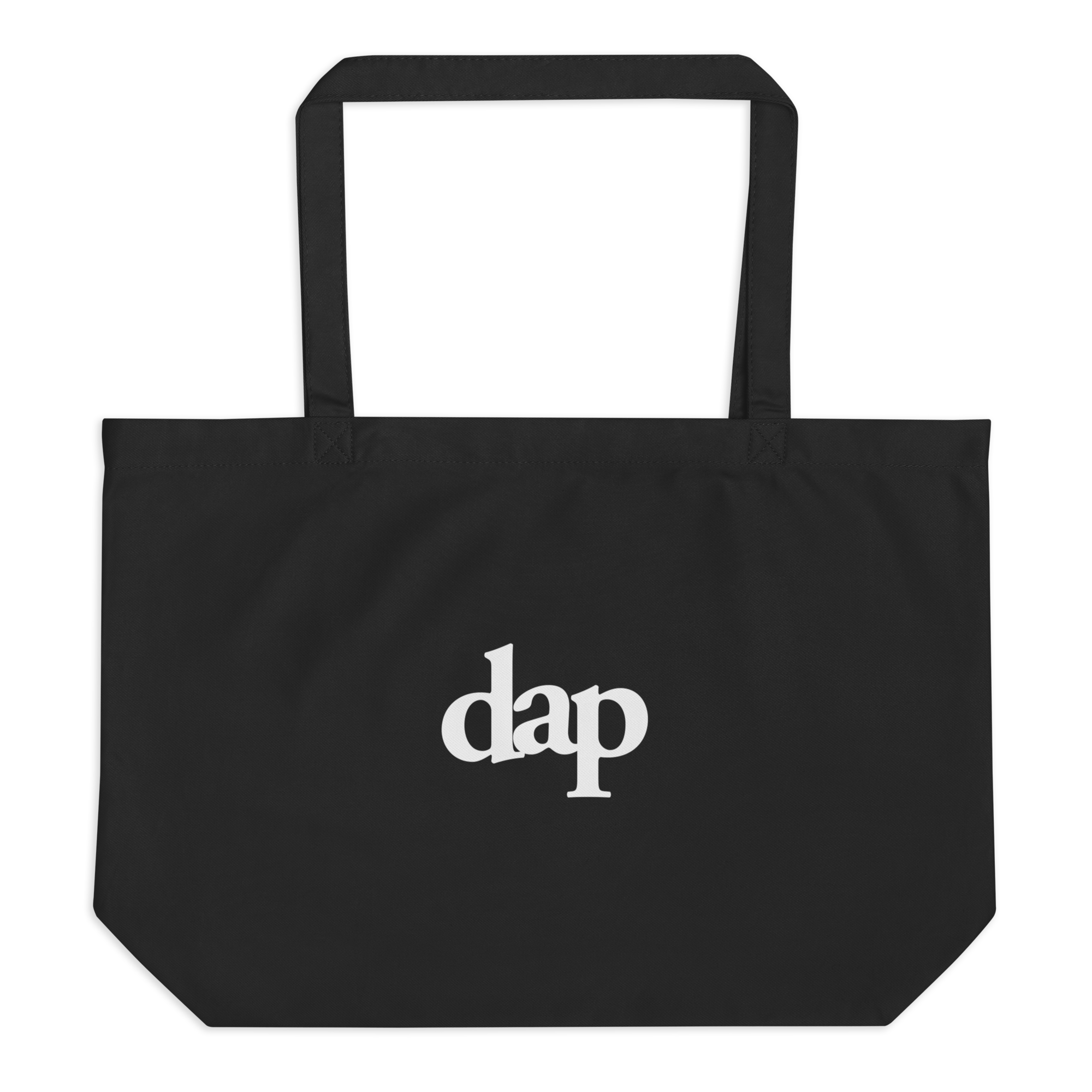 dap large organic eco tote bag (black)