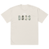 BO$$ oversized faded t-shirt (bone)