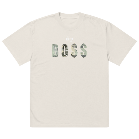 BO$$ oversized faded t-shirt (bone)