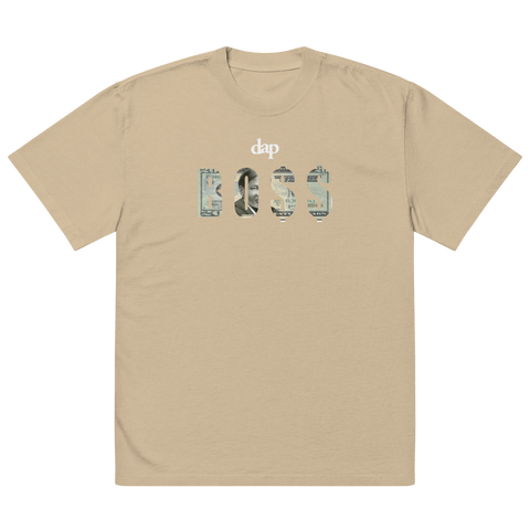 BO$$ oversized faded t-shirt (khaki)