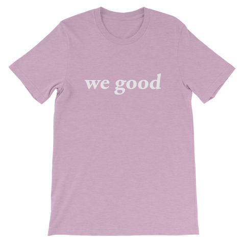 we good tee (heather prism lilac)