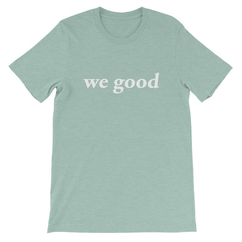 we good tee (heather prism blue)