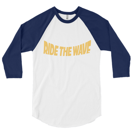 3/4 sleeve ride the wave shirt (blue)