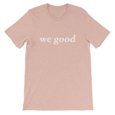 we good tee (heather prism peach)